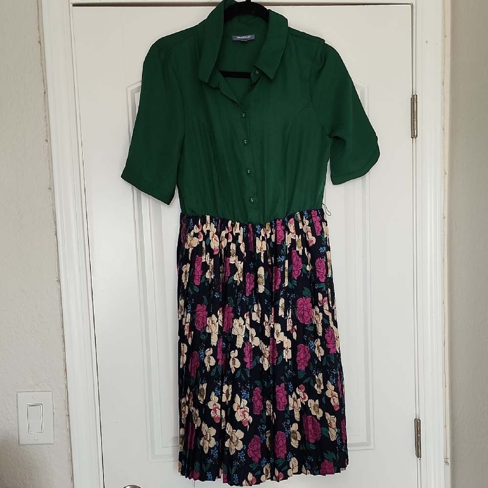 Floral Green Dress